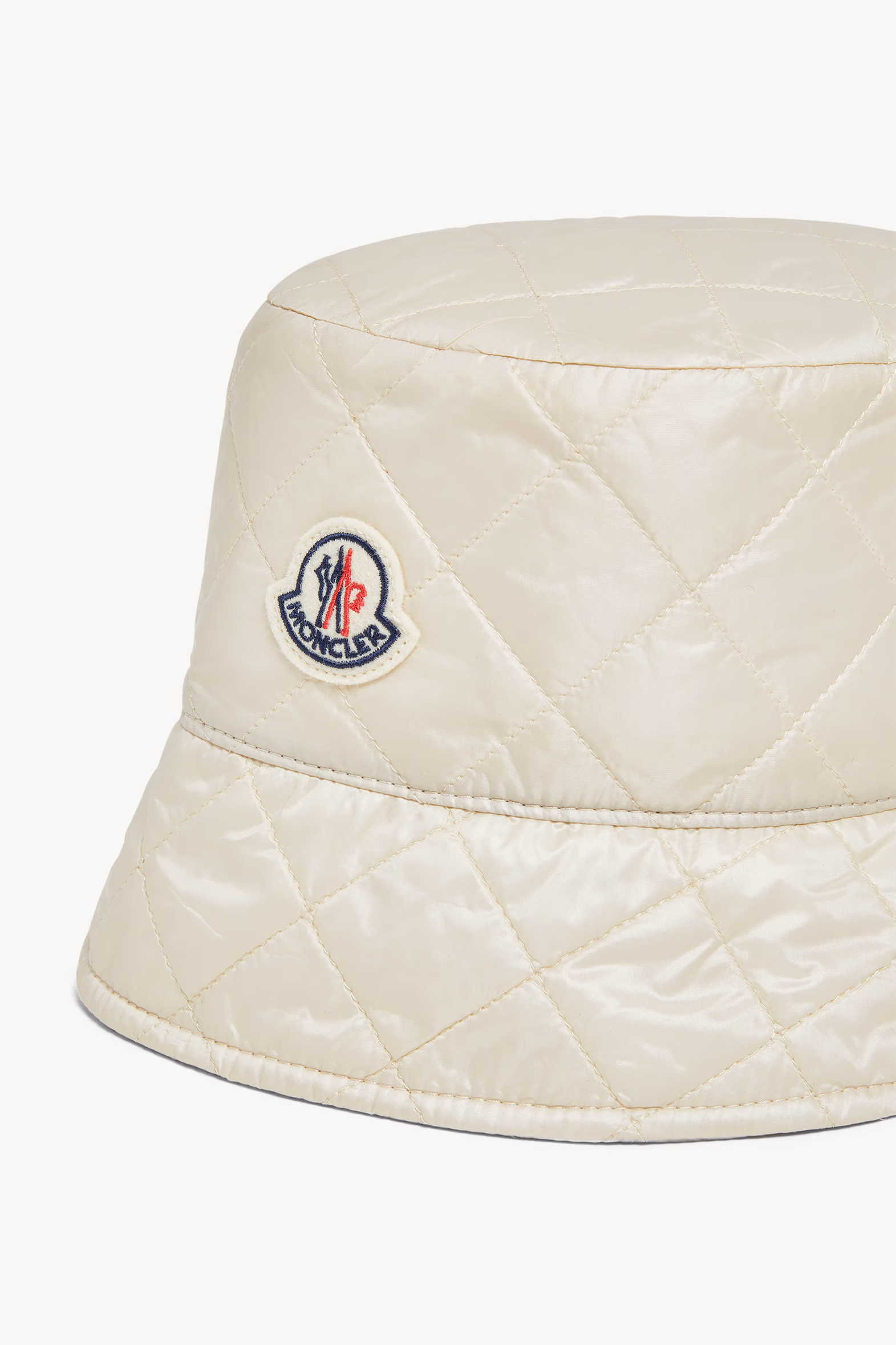 Diamond-Quilted Padded Bucket Hat Women Light Beige Moncler 3